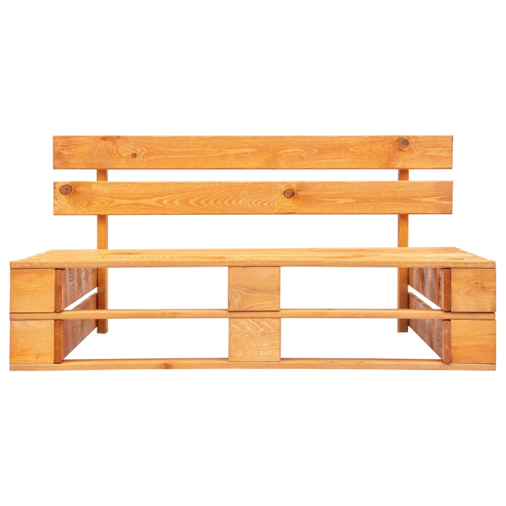 vidaXL Ogrodowa sofa środkowa z palet, miodowy brąz, drewno sosnowe