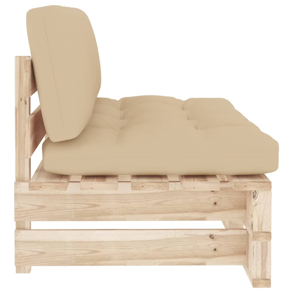 vidaXL Ogrodowa sofa środkowa z palet, impregnowane drewno sosnowe