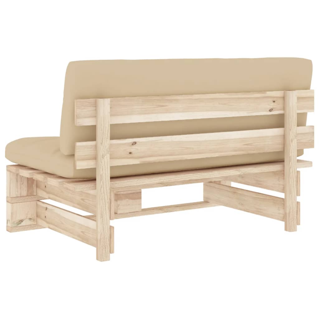 vidaXL Ogrodowa sofa środkowa z palet, impregnowane drewno sosnowe