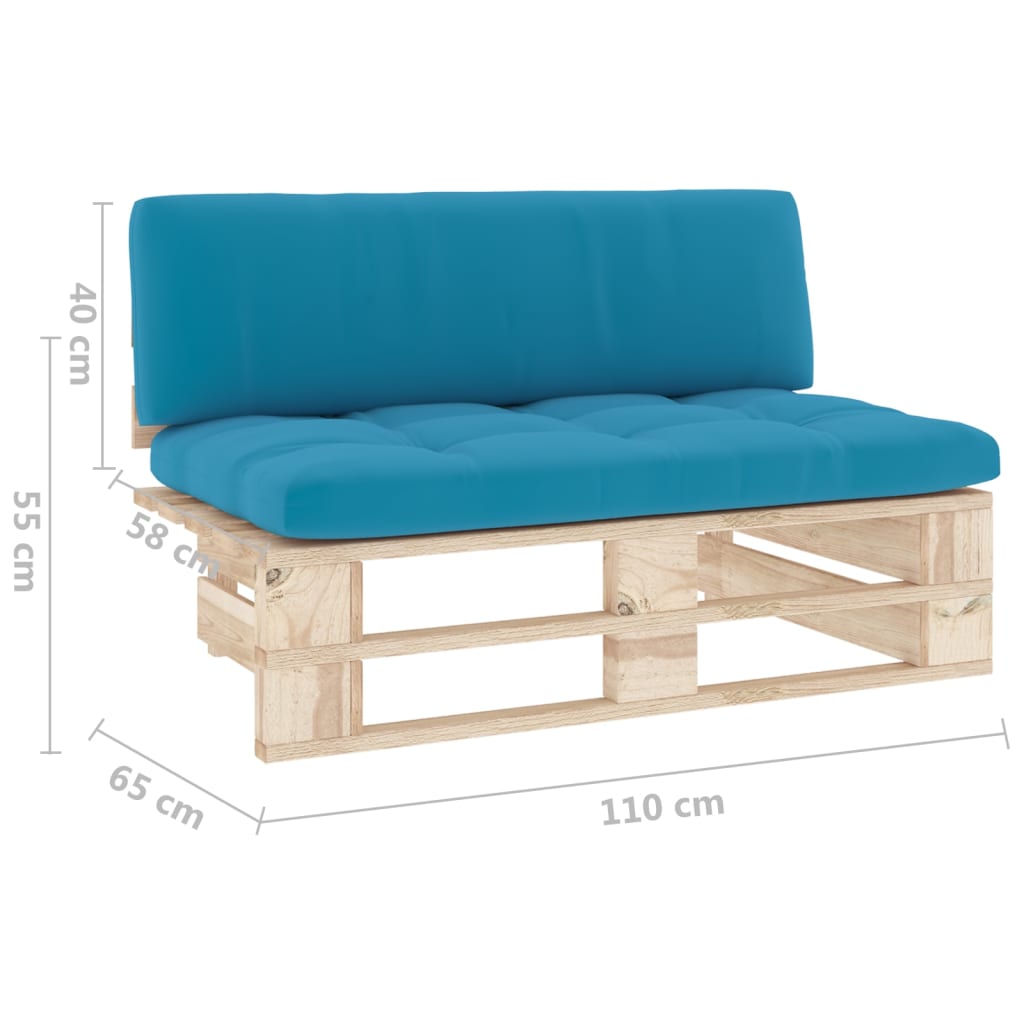 vidaXL Ogrodowa sofa środkowa z palet, impregnowane drewno sosnowe