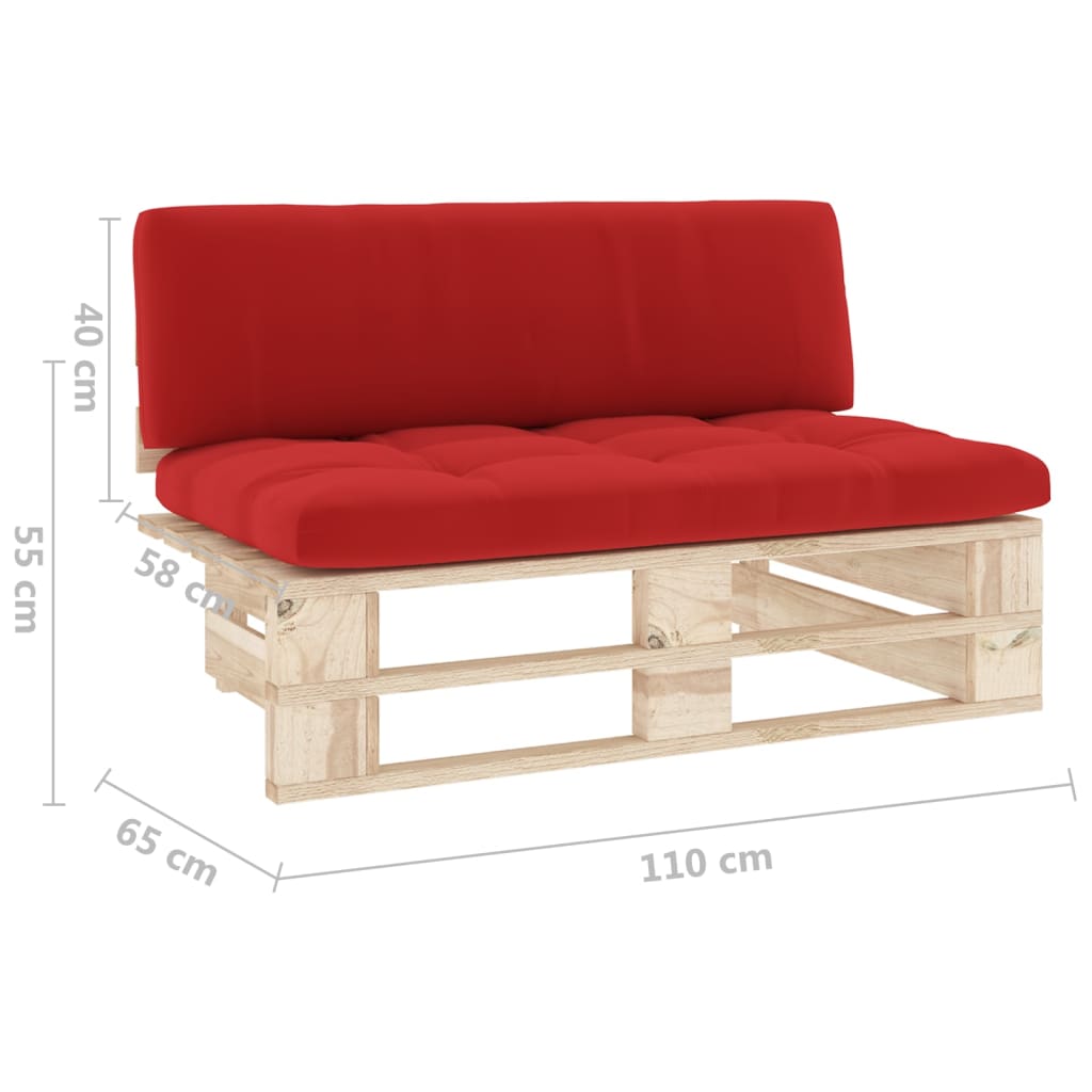 vidaXL Ogrodowa sofa środkowa z palet, impregnowane drewno sosnowe