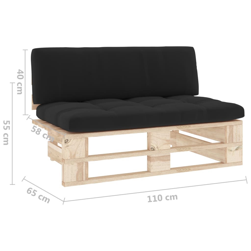 vidaXL Ogrodowa sofa środkowa z palet, impregnowane drewno sosnowe
