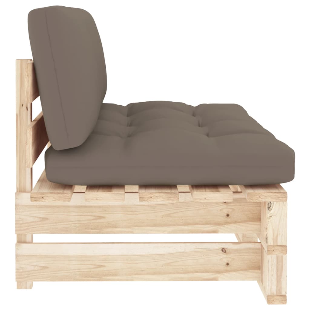 vidaXL Ogrodowa sofa środkowa z palet, impregnowane drewno sosnowe