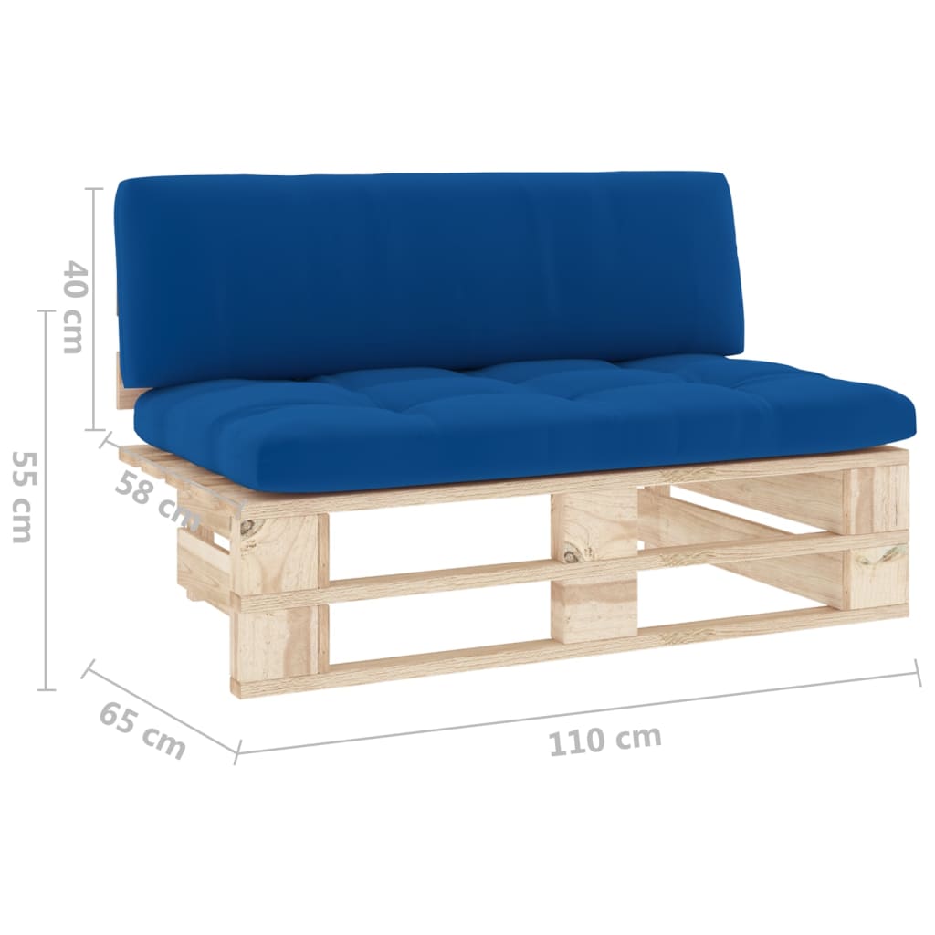 vidaXL Ogrodowa sofa środkowa z palet, impregnowane drewno sosnowe