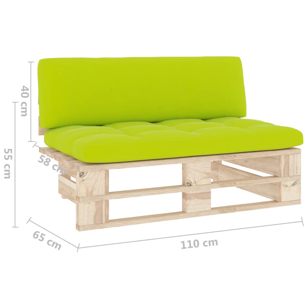 vidaXL Ogrodowa sofa środkowa z palet, impregnowane drewno sosnowe