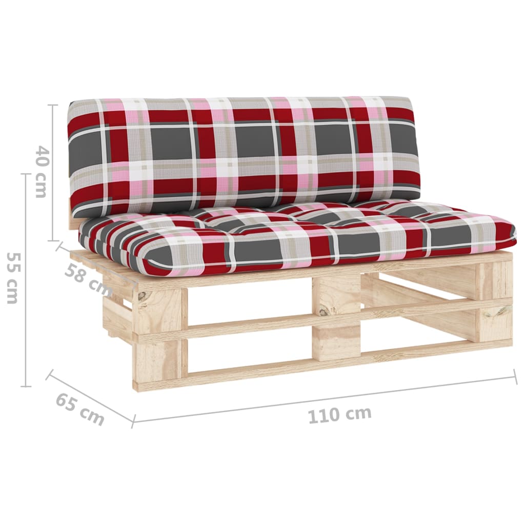 vidaXL Ogrodowa sofa środkowa z palet, impregnowane drewno sosnowe