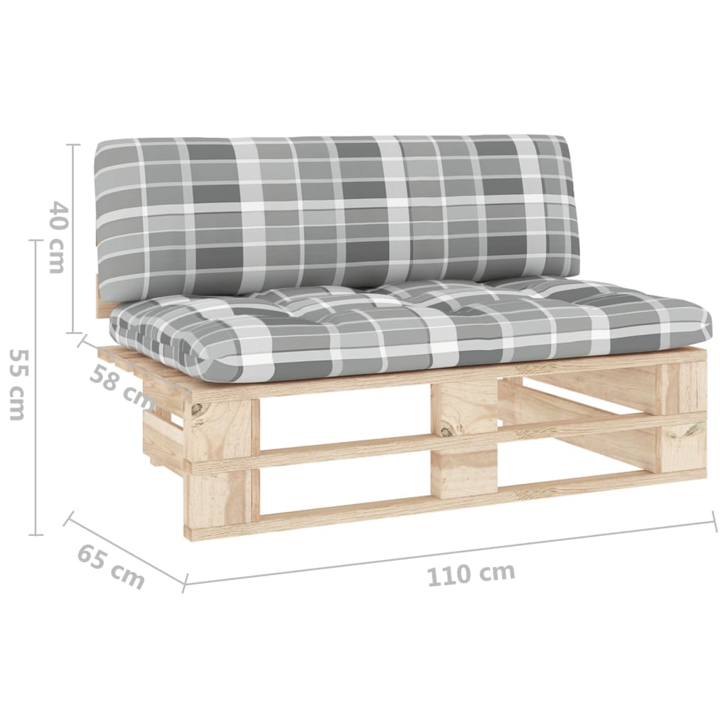 vidaXL Ogrodowa sofa środkowa z palet, impregnowane drewno sosnowe