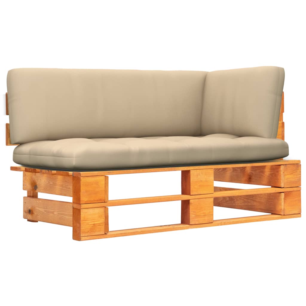 vidaXL Ogrodowa sofa narożna z palet, impregnowane drewno sosnowe