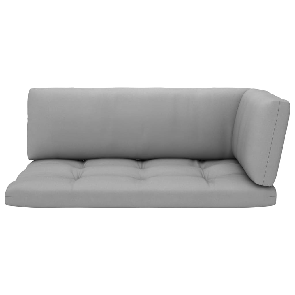 vidaXL Sofa 2-osobowa z palet, z poduszkami, biała, drewno sosnowe