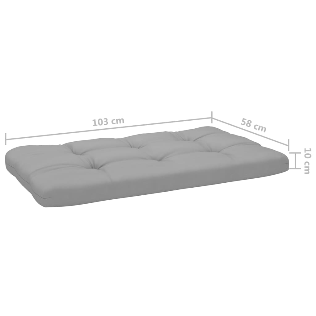 vidaXL Sofa 2-osobowa z palet, z poduszkami, biała, drewno sosnowe