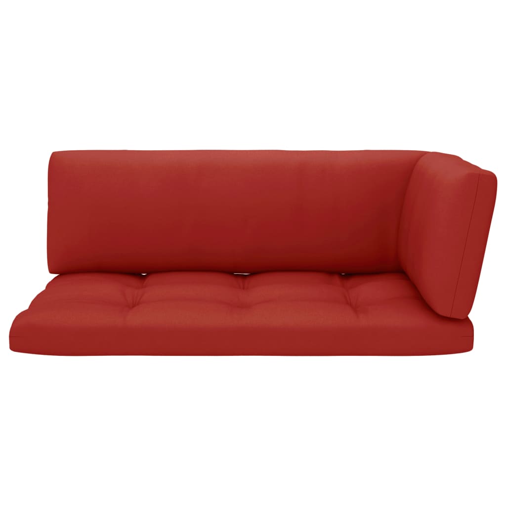 vidaXL Sofa 2-osobowa z palet, z poduszkami, biała, drewno sosnowe