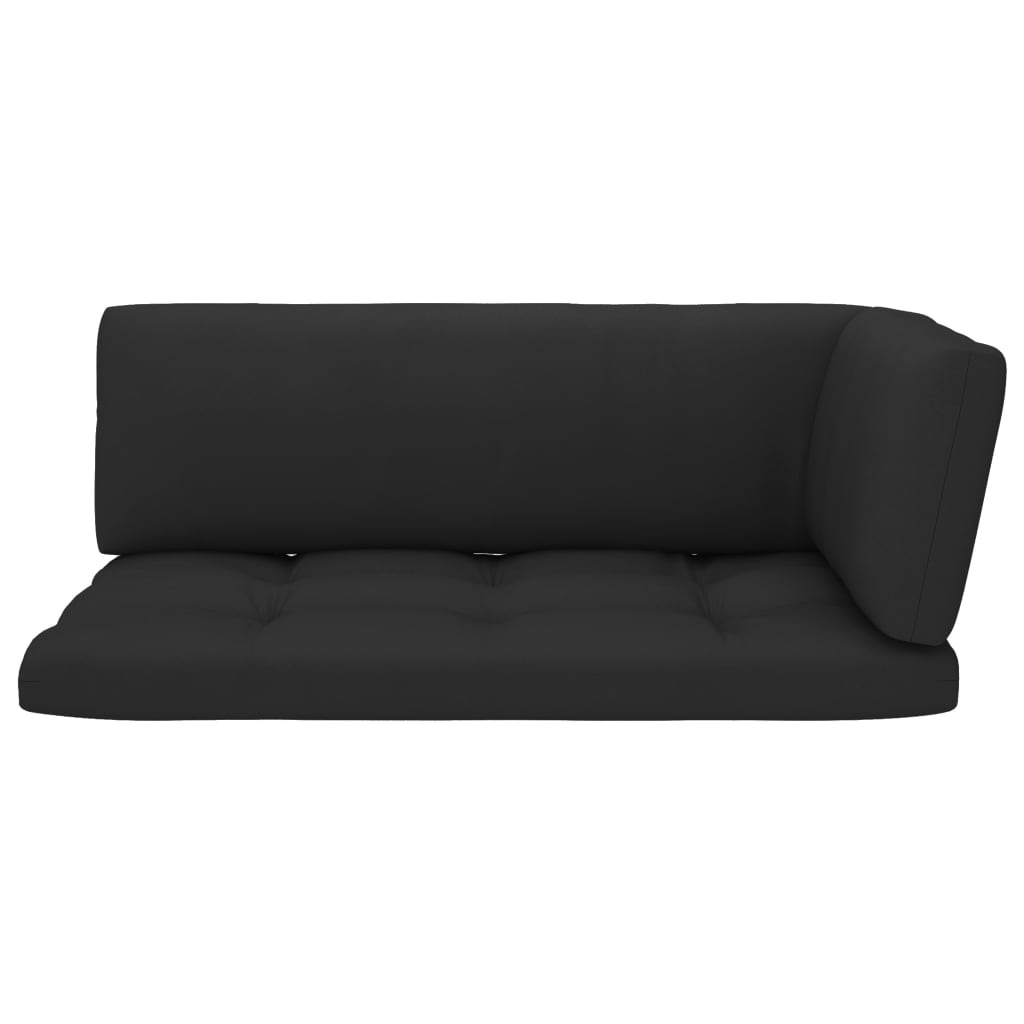 vidaXL Sofa 2-osobowa z palet, z poduszkami, biała, drewno sosnowe