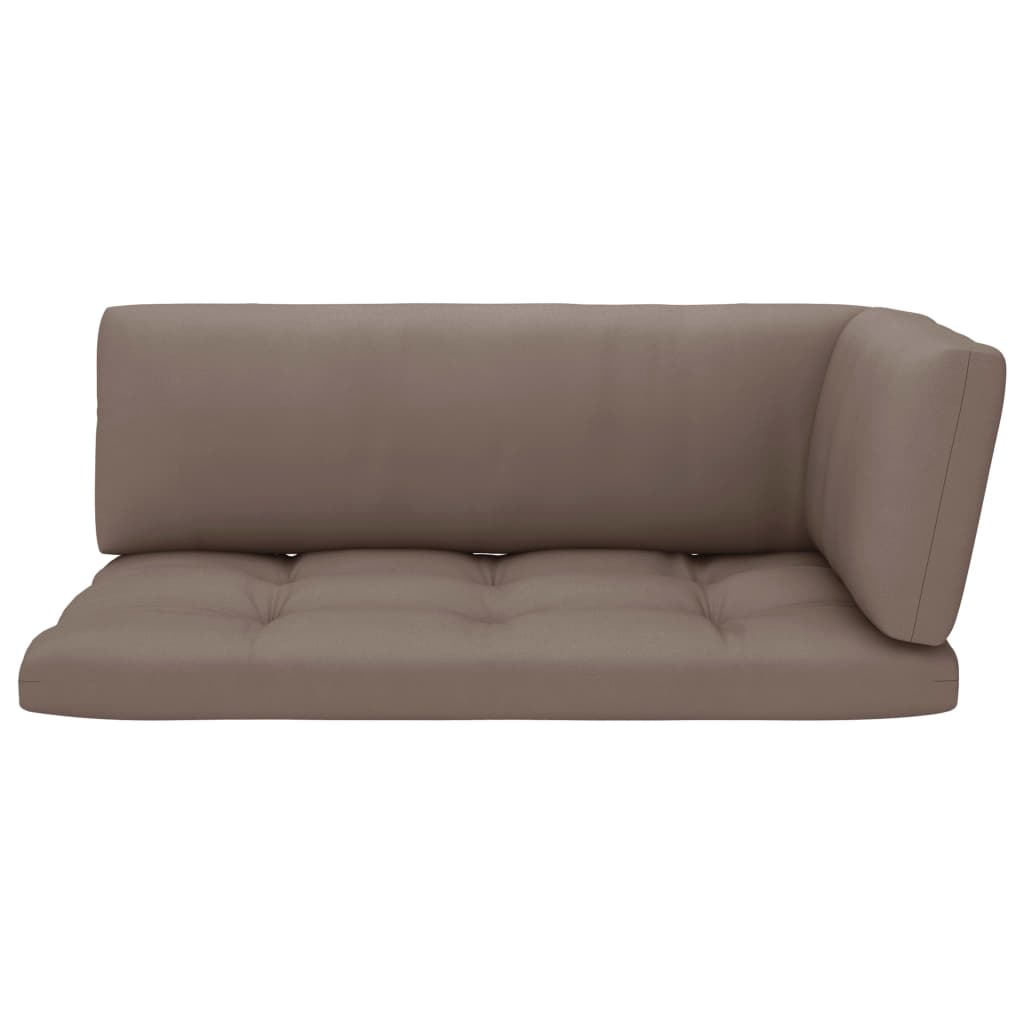 vidaXL Sofa 2-osobowa z palet, z poduszkami, biała, drewno sosnowe