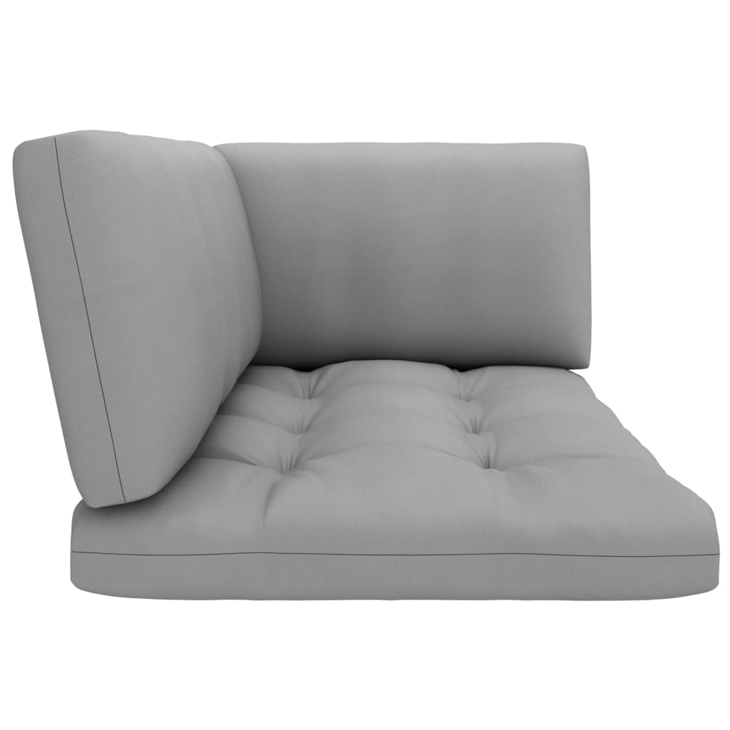vidaXL Sofa 2-osobowa z palet, z poduszkami, czarna, drewno sosnowe