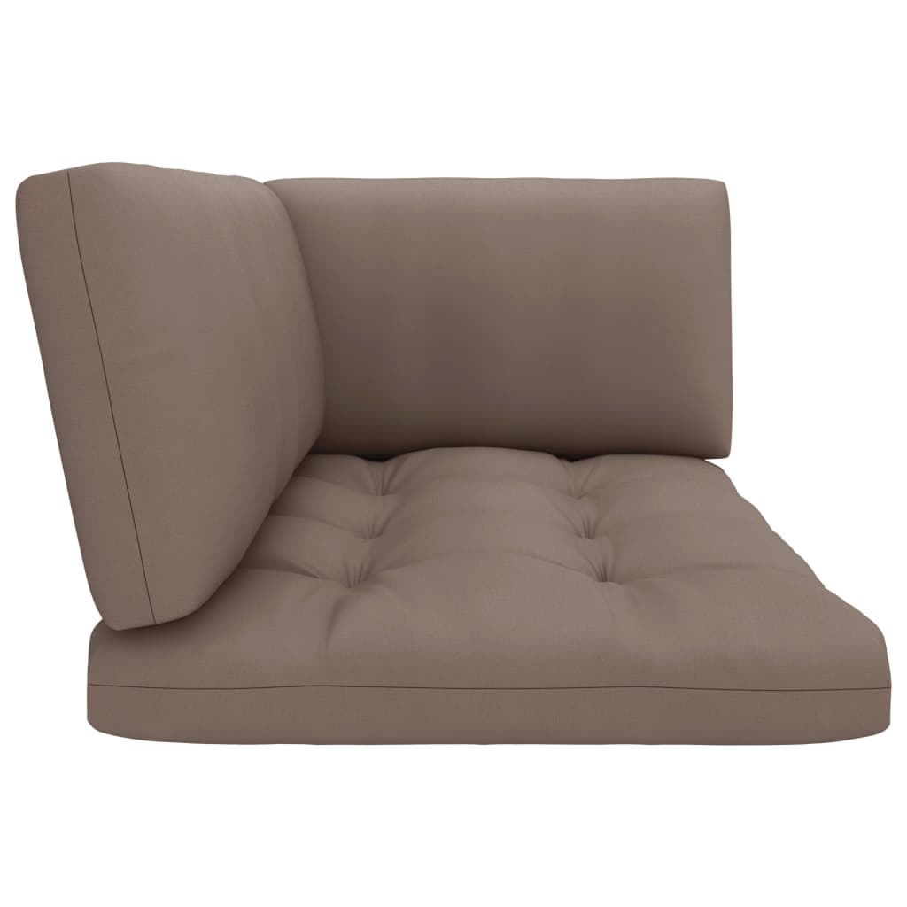 vidaXL Sofa 2-osobowa z palet, z poduszkami, czarna, drewno sosnowe