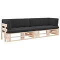 vidaXL Sofa 2-os. z palet, z poduszkami, impregnowane drewno sosnowe