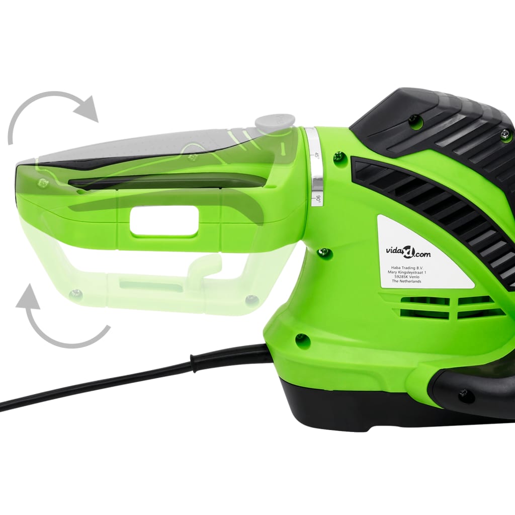 vidaXL Elektryczne nożyce do żywopłotu, 61 cm, 750 W