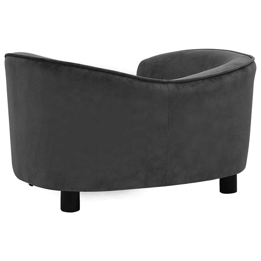 vidaXL Sofa dla psa, ciemnoszara, 69x49x40 cm, pluszowa