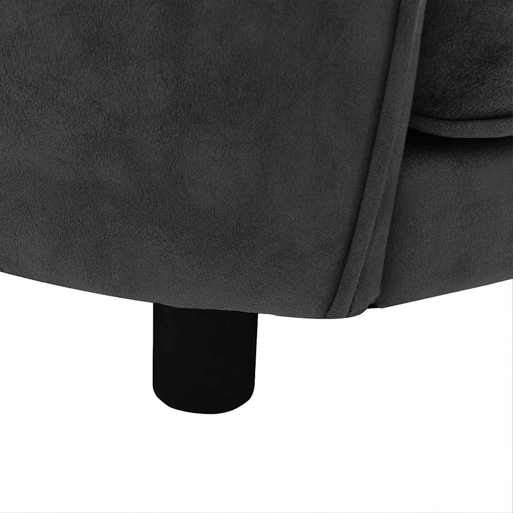 vidaXL Sofa dla psa, ciemnoszara, 69x49x40 cm, pluszowa