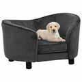 vidaXL Sofa dla psa, ciemnoszara, 69x49x40 cm, pluszowa