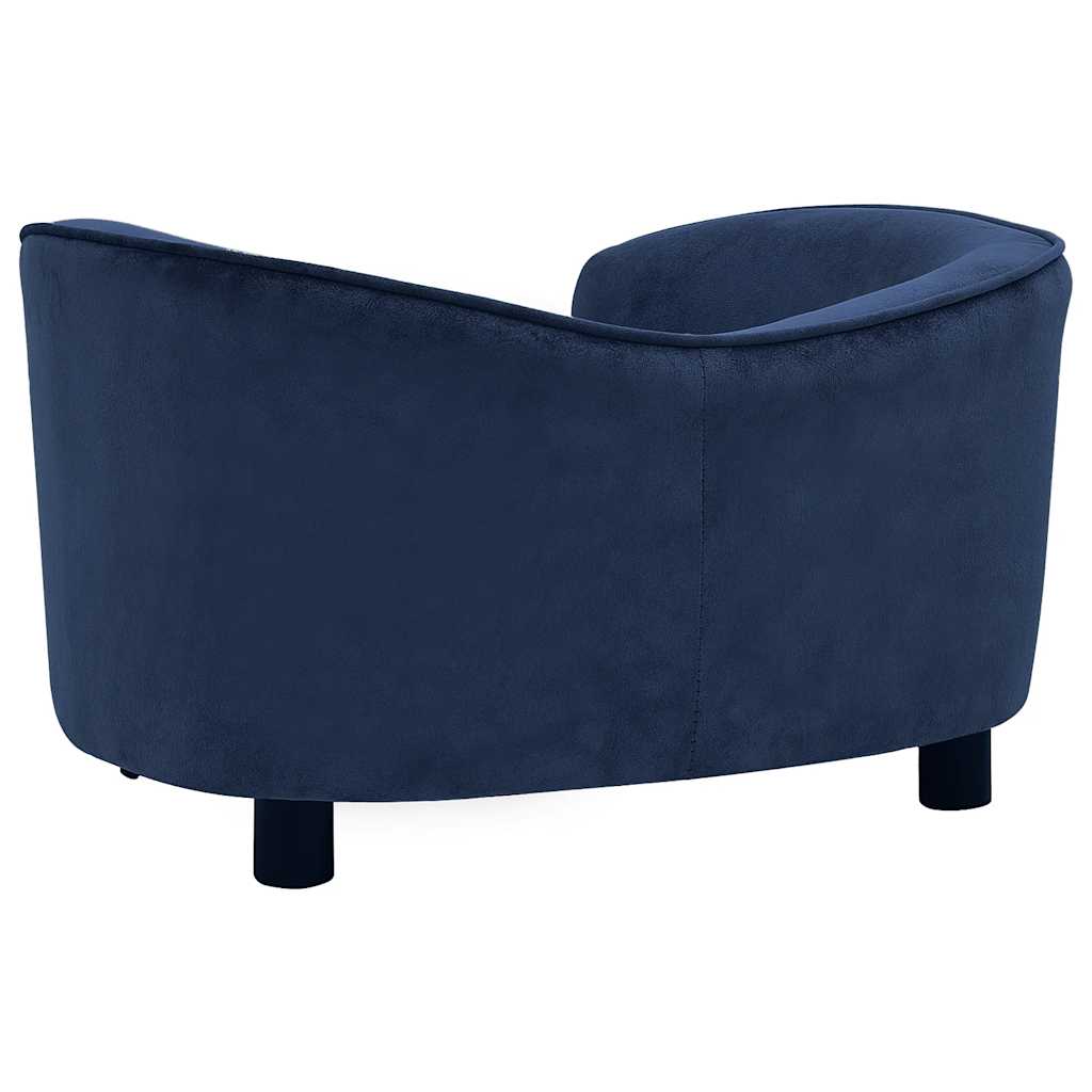vidaXL Sofa dla psa, niebieska, 69x49x40 cm, pluszowa