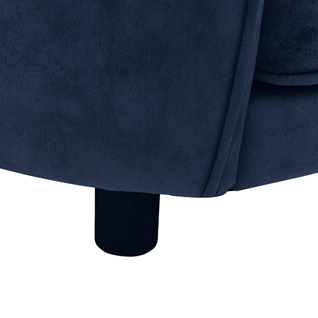 vidaXL Sofa dla psa, niebieska, 69x49x40 cm, pluszowa