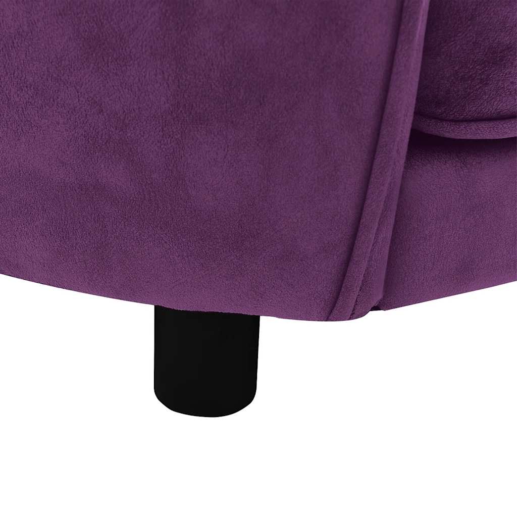 vidaXL Sofa dla psa, burgundowa, 69x49x40 cm, pluszowa