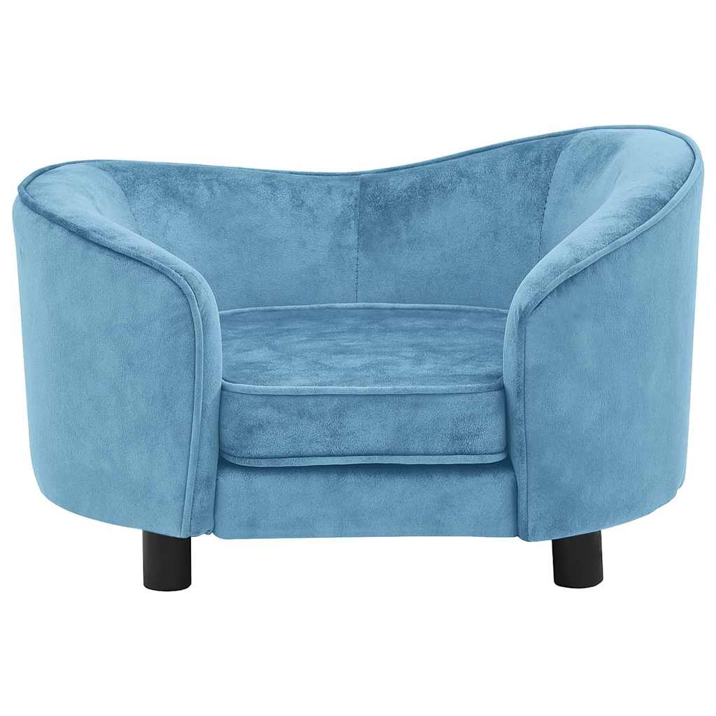 vidaXL Sofa dla psa, turkusowa, 69x49x40 cm, pluszowa