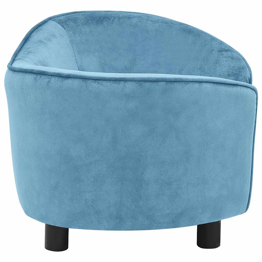 vidaXL Sofa dla psa, turkusowa, 69x49x40 cm, pluszowa