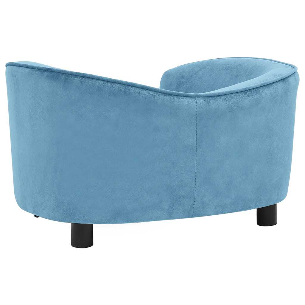 vidaXL Sofa dla psa, turkusowa, 69x49x40 cm, pluszowa