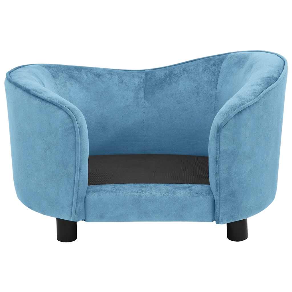 vidaXL Sofa dla psa, turkusowa, 69x49x40 cm, pluszowa