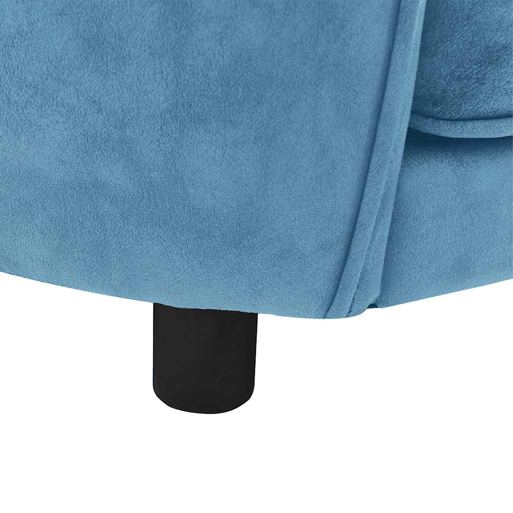 vidaXL Sofa dla psa, turkusowa, 69x49x40 cm, pluszowa