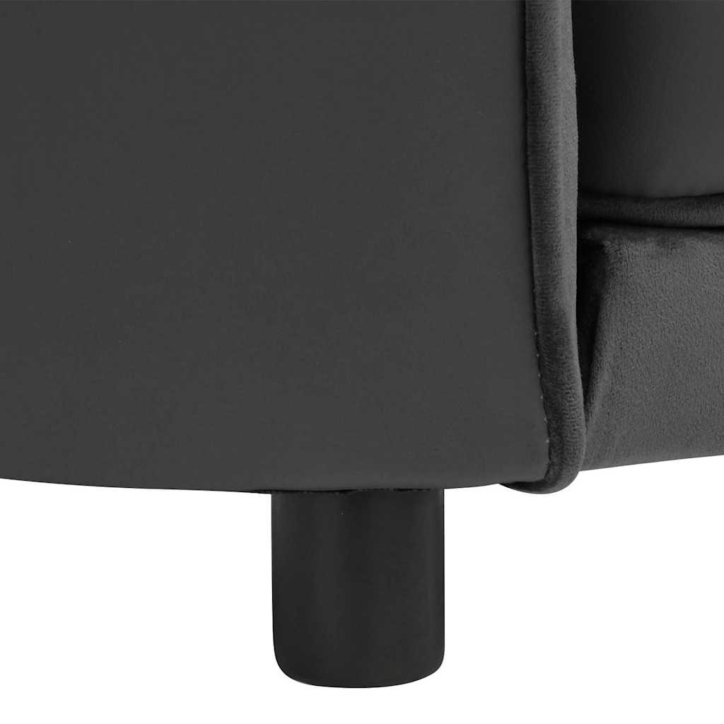 vidaXL Sofa dla psa, ciemnoszara, 69x49x40 cm, plusz i sztuczna skóra
