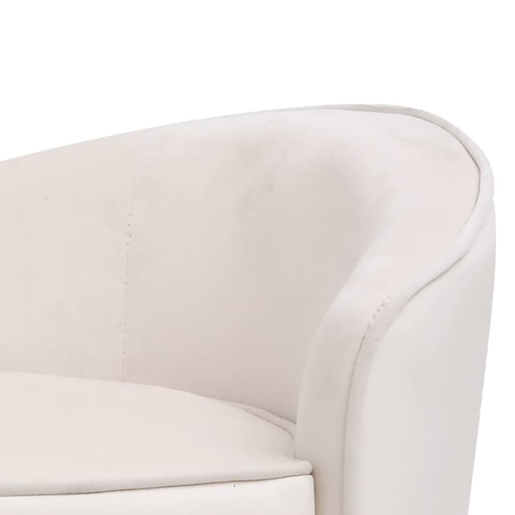 vidaXL Sofa dla psa, kremowa, 69x49x40 cm, plusz i sztuczna skóra
