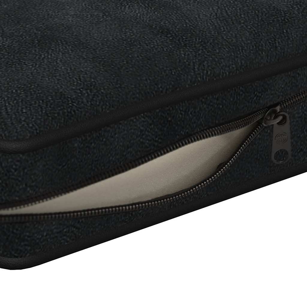 vidaXL Sofa dla psa, czarna, 72x45x30 cm, pluszowa