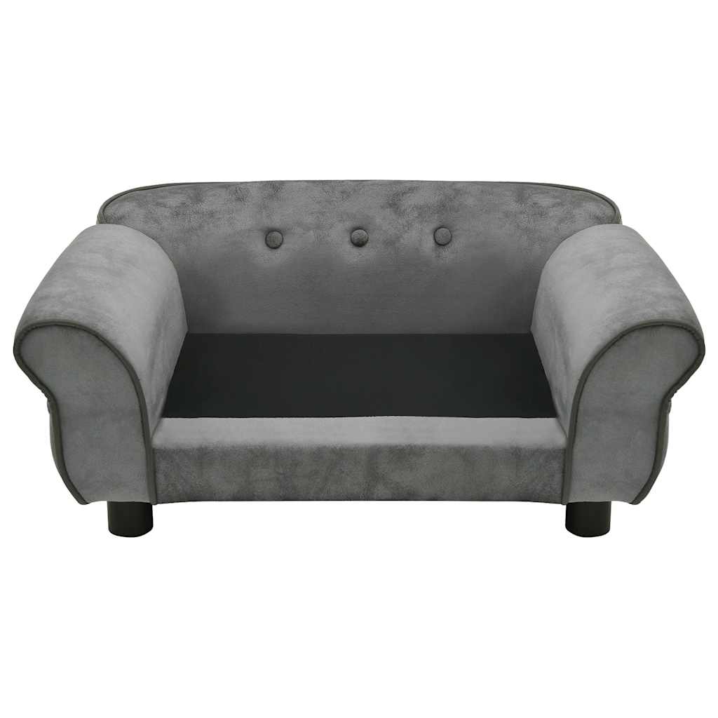 vidaXL Sofa dla psa, ciemnoszara, 72x45x30 cm, pluszowa