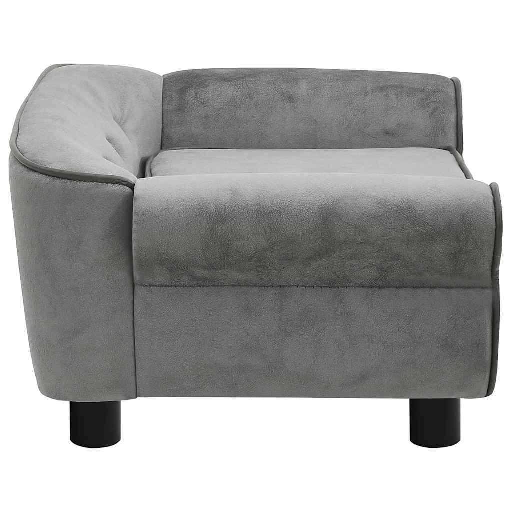 vidaXL Sofa dla psa, ciemnoszara, 72x45x30 cm, pluszowa