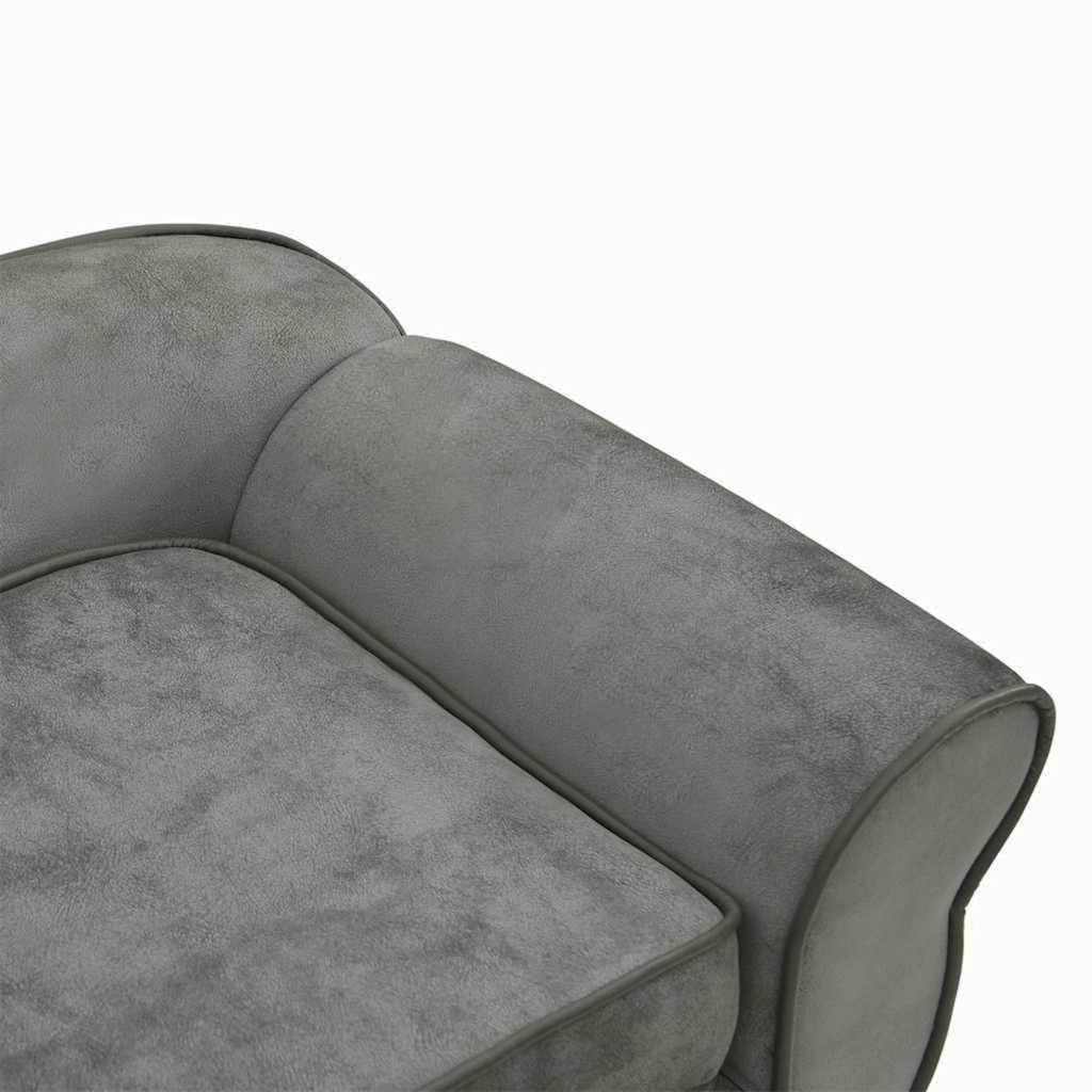vidaXL Sofa dla psa, ciemnoszara, 72x45x30 cm, pluszowa