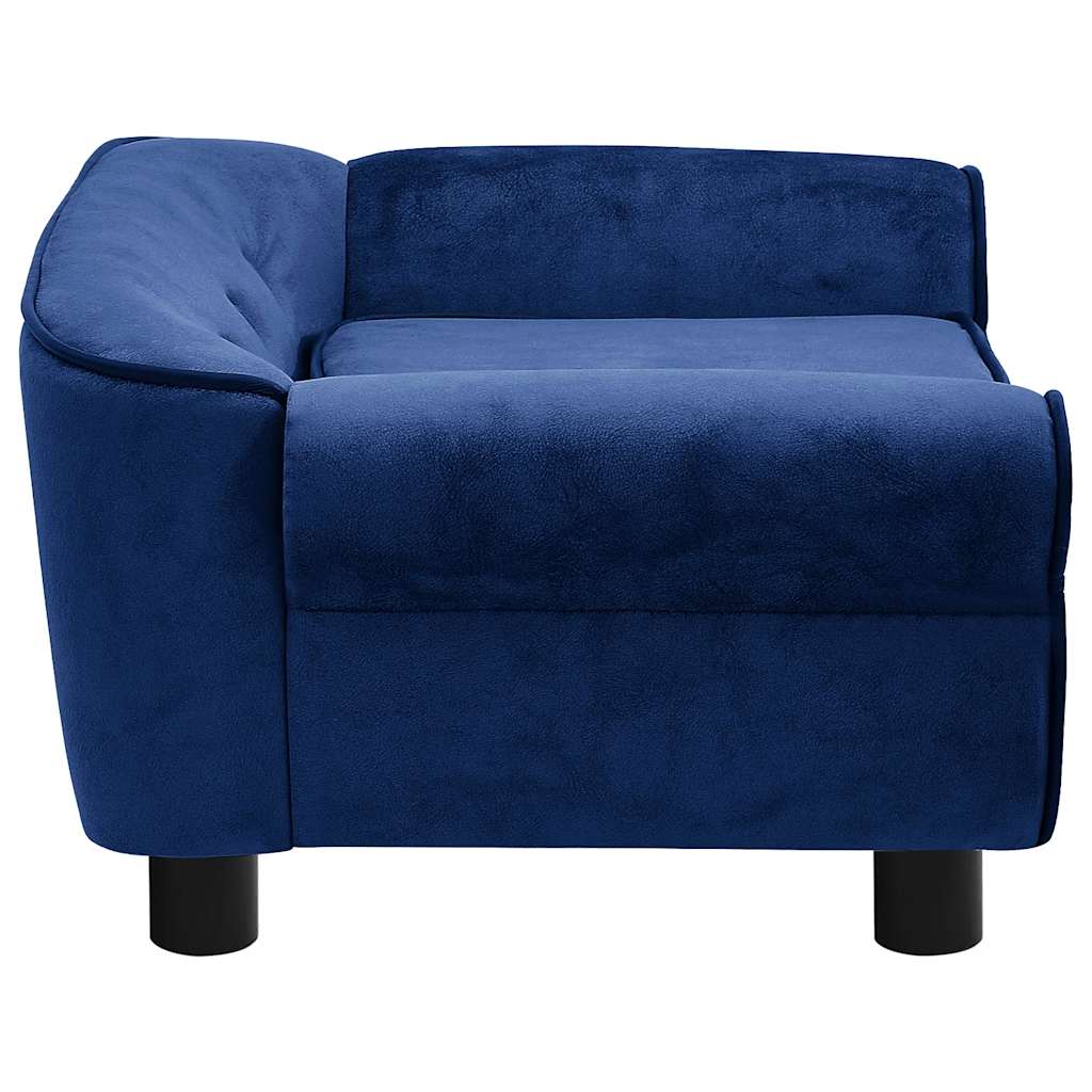 vidaXL Sofa dla psa, niebieska, 72x45x30 cm, pluszowa