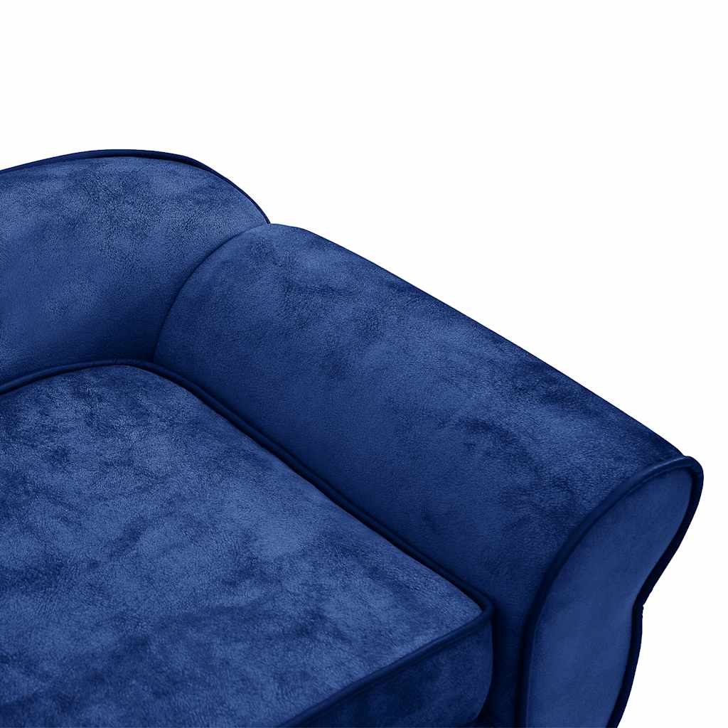 vidaXL Sofa dla psa, niebieska, 72x45x30 cm, pluszowa