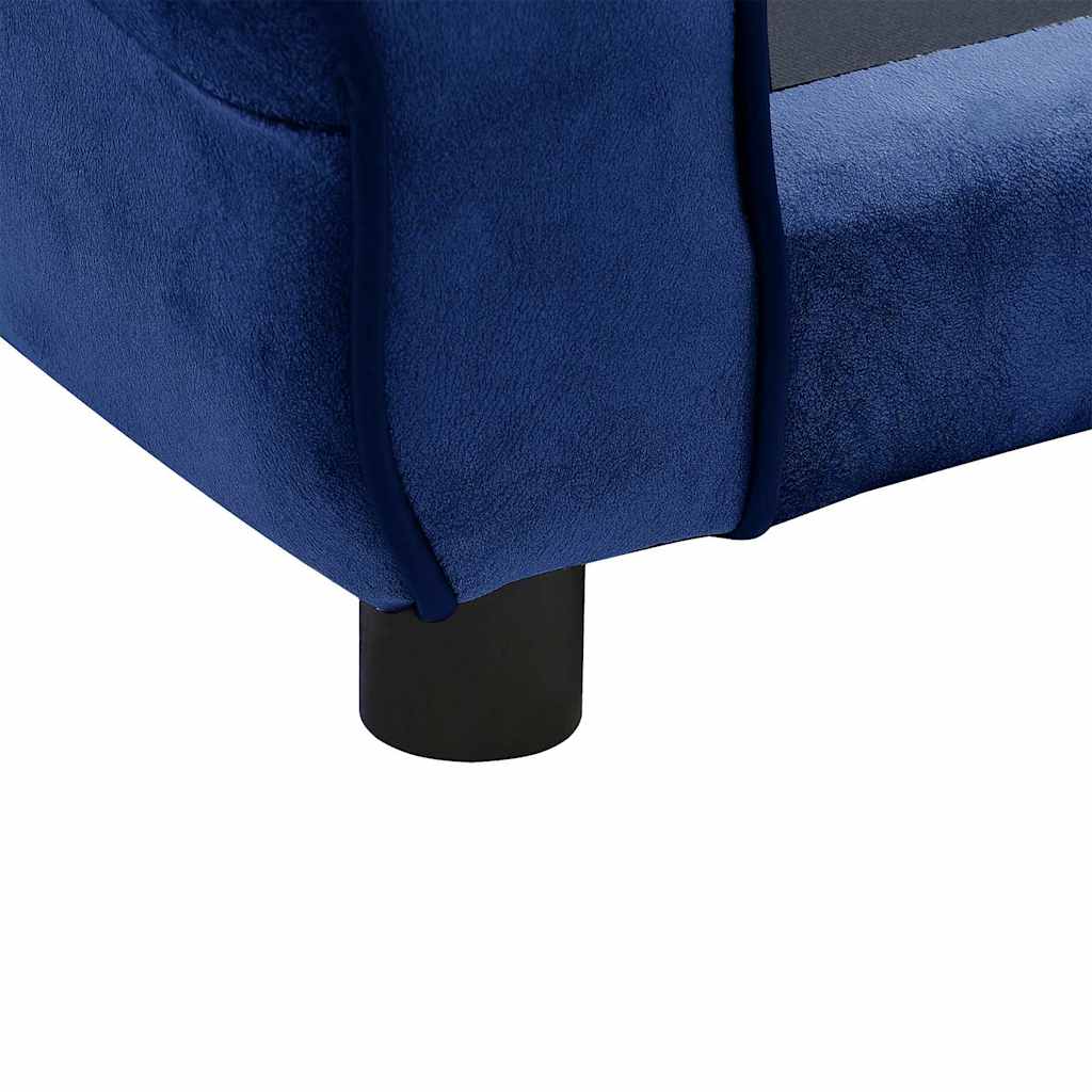 vidaXL Sofa dla psa, niebieska, 72x45x30 cm, pluszowa