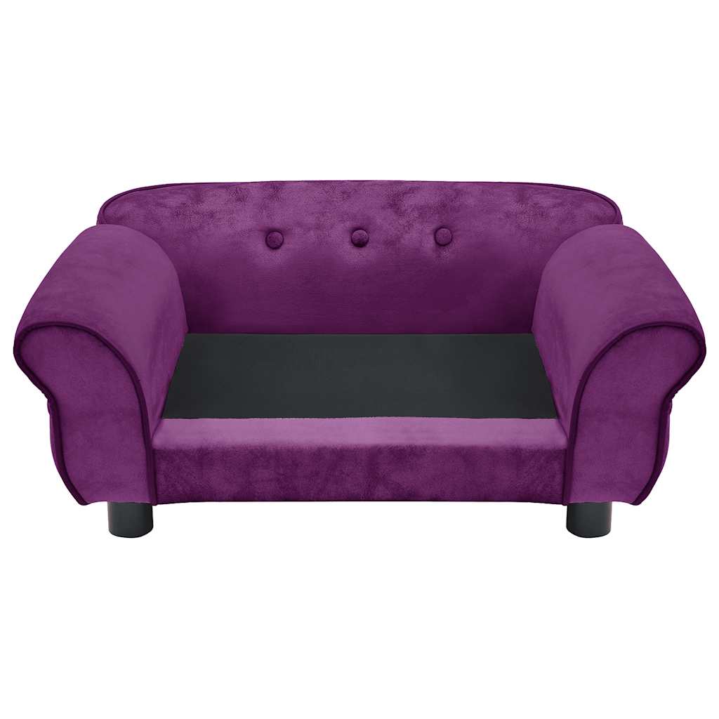 vidaXL Sofa dla psa, burgundowa, 72x45x30 cm, pluszowa