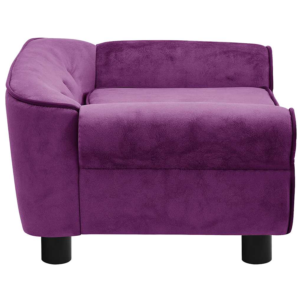 vidaXL Sofa dla psa, burgundowa, 72x45x30 cm, pluszowa