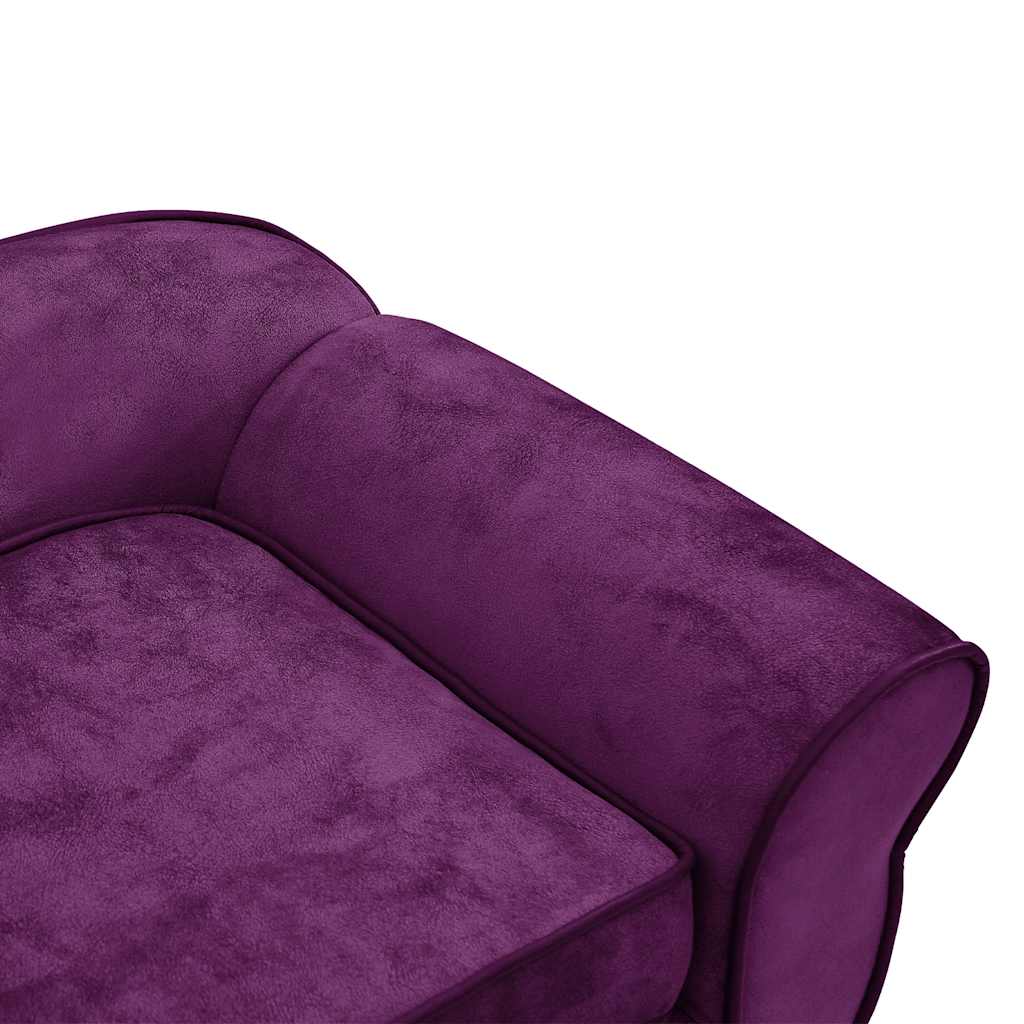 vidaXL Sofa dla psa, burgundowa, 72x45x30 cm, pluszowa