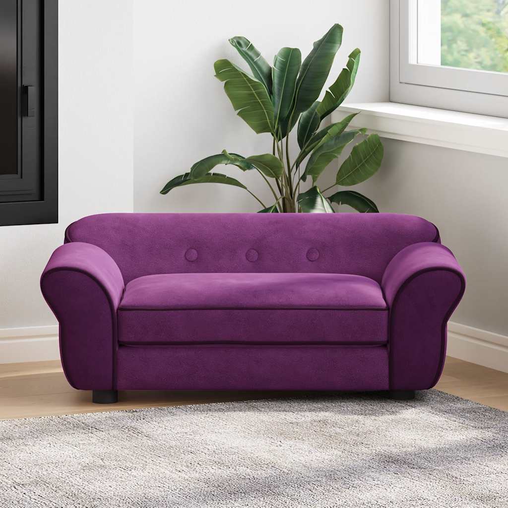 vidaXL Sofa dla psa, burgundowa, 72x45x30 cm, pluszowa