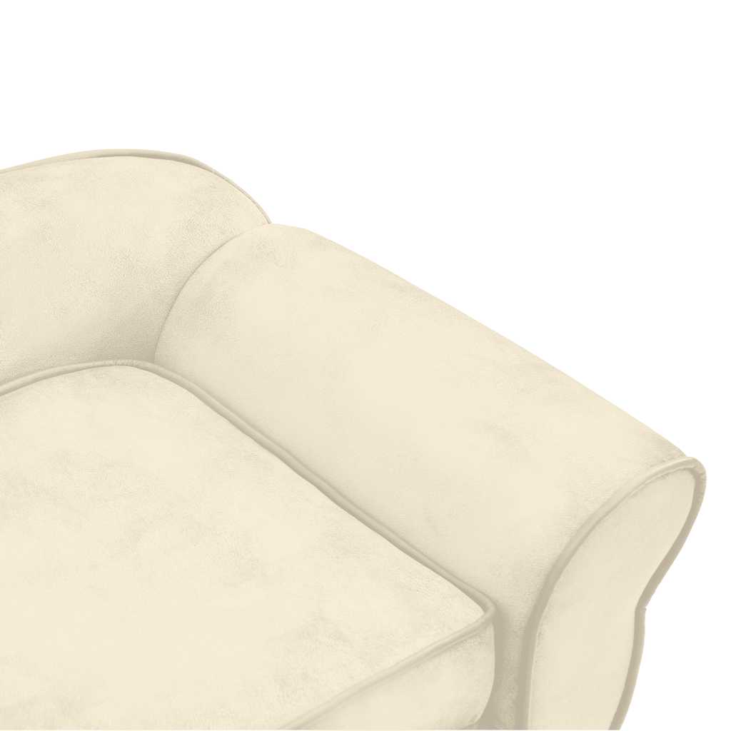 vidaXL Sofa dla psa, kremowa, 72x45x30 cm, pluszowa