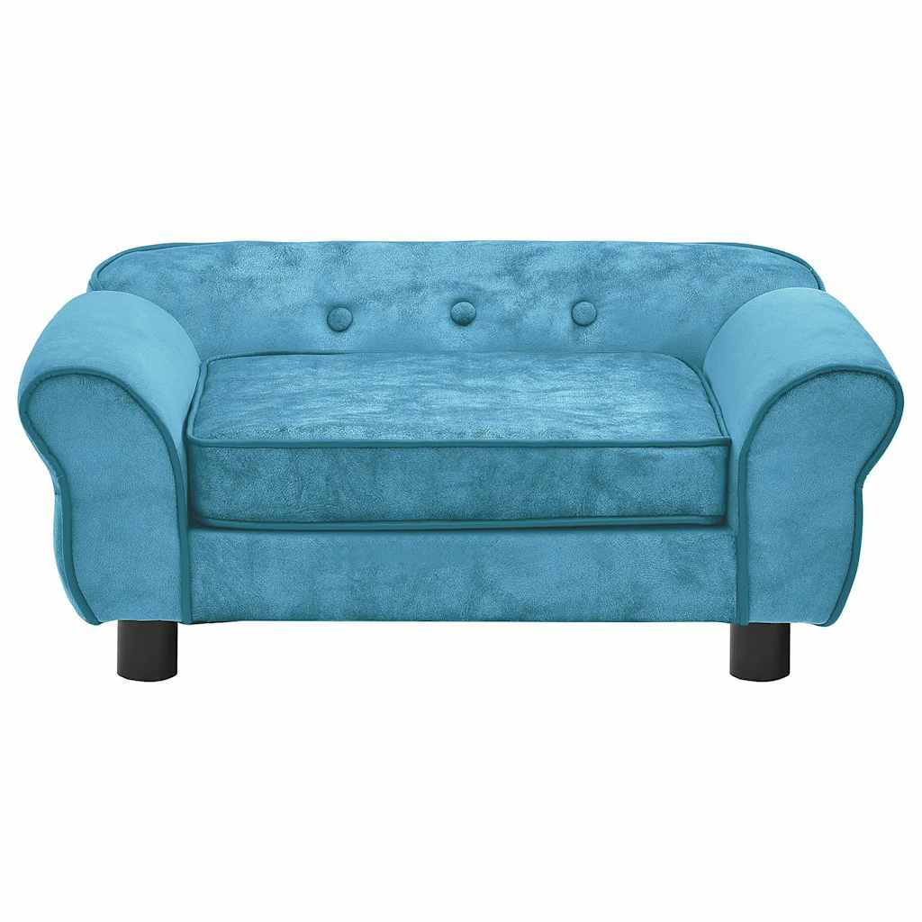 vidaXL Sofa dla psa, turkusowa, 72x45x30 cm, pluszowa