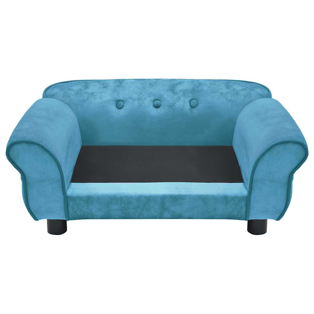 vidaXL Sofa dla psa, turkusowa, 72x45x30 cm, pluszowa