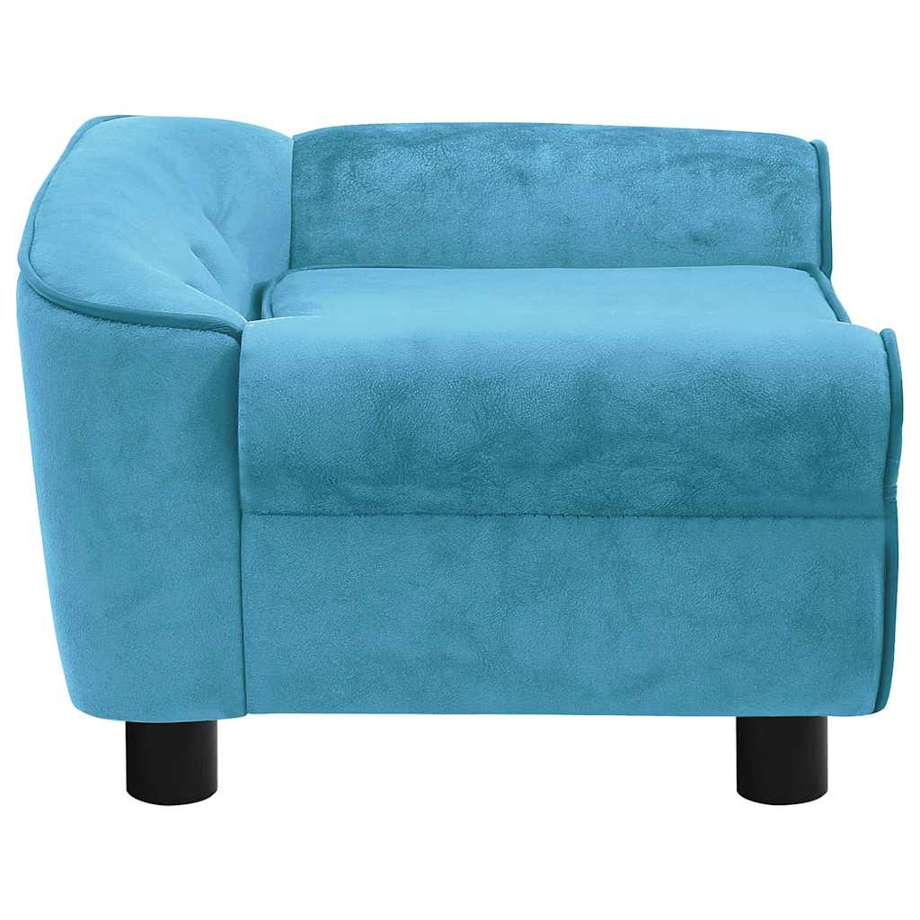 vidaXL Sofa dla psa, turkusowa, 72x45x30 cm, pluszowa