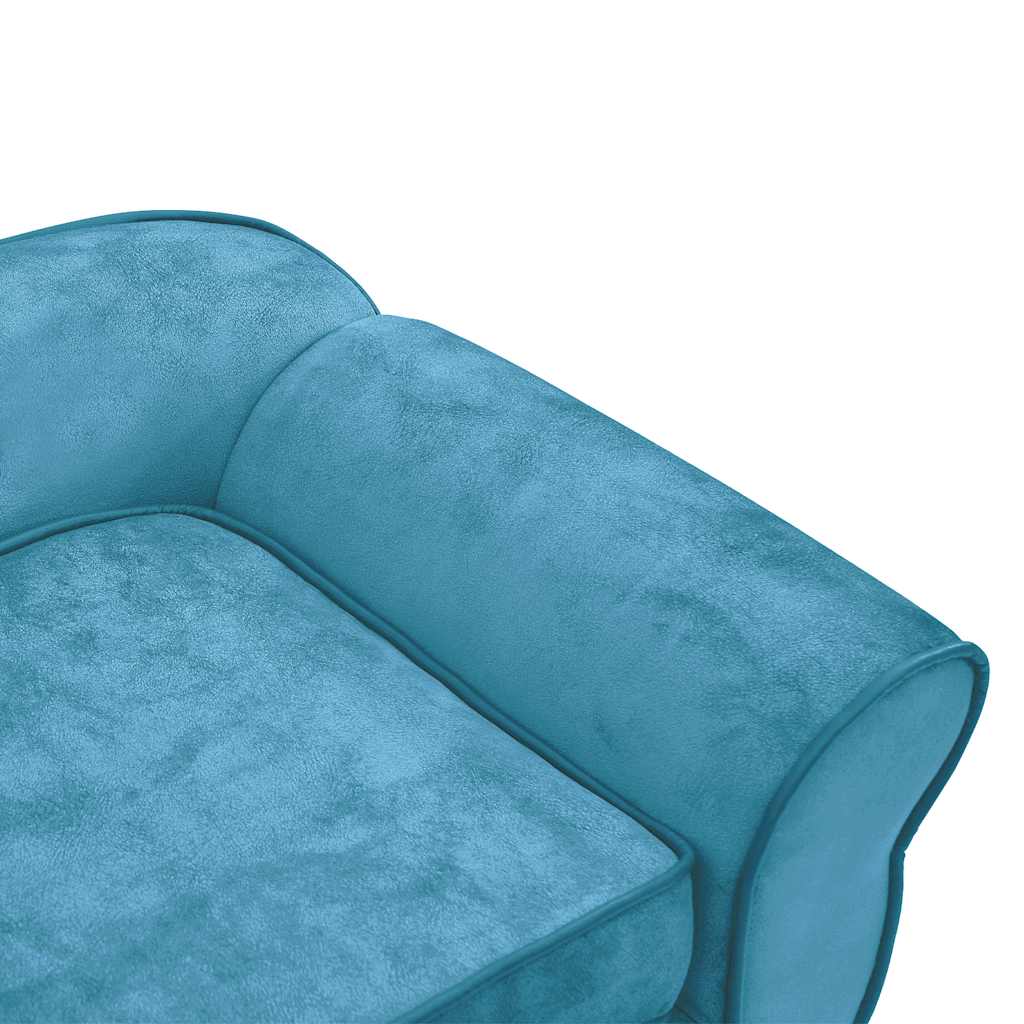 vidaXL Sofa dla psa, turkusowa, 72x45x30 cm, pluszowa